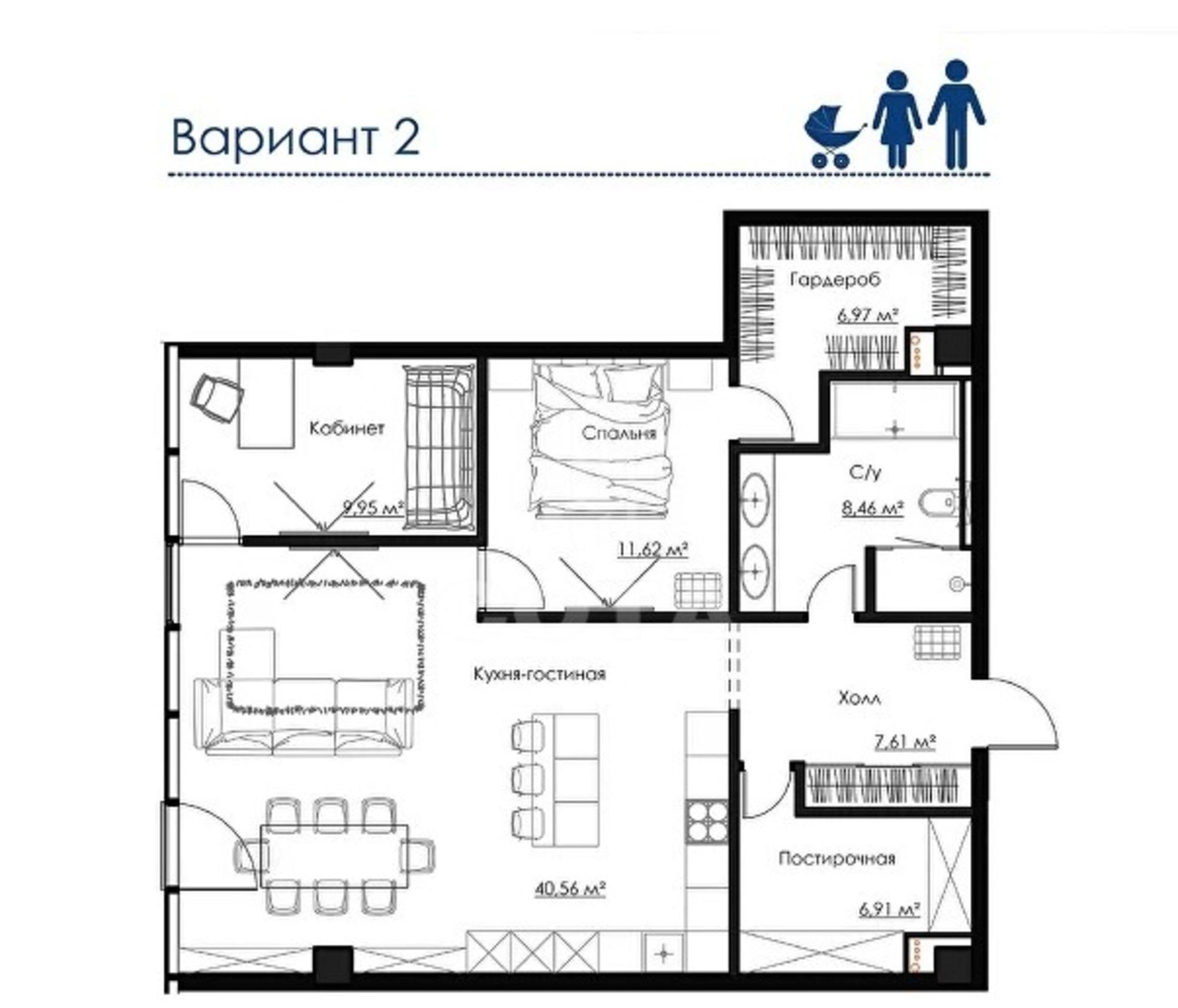 Купить квартиру за 11 686 900 рублей на Куколкина улица, 18