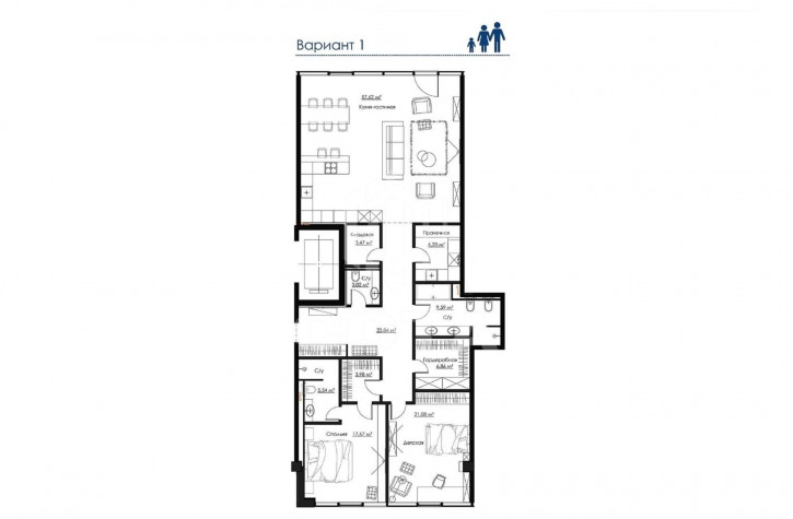 3-комн квартира Куколкина улица, 18