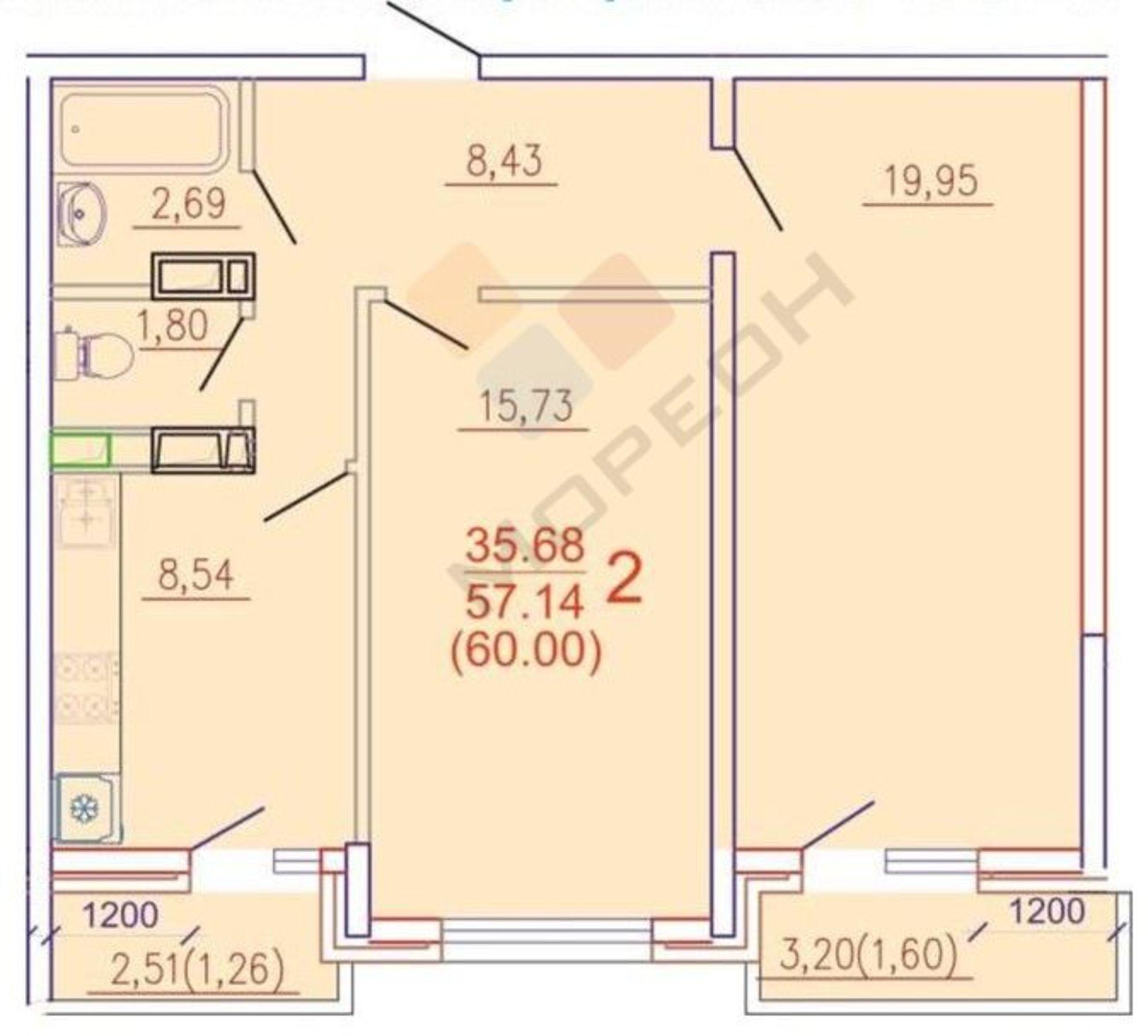 Купить квартиру за 5 960 000 рублей на Евгении Жигуленко ул, 25к2