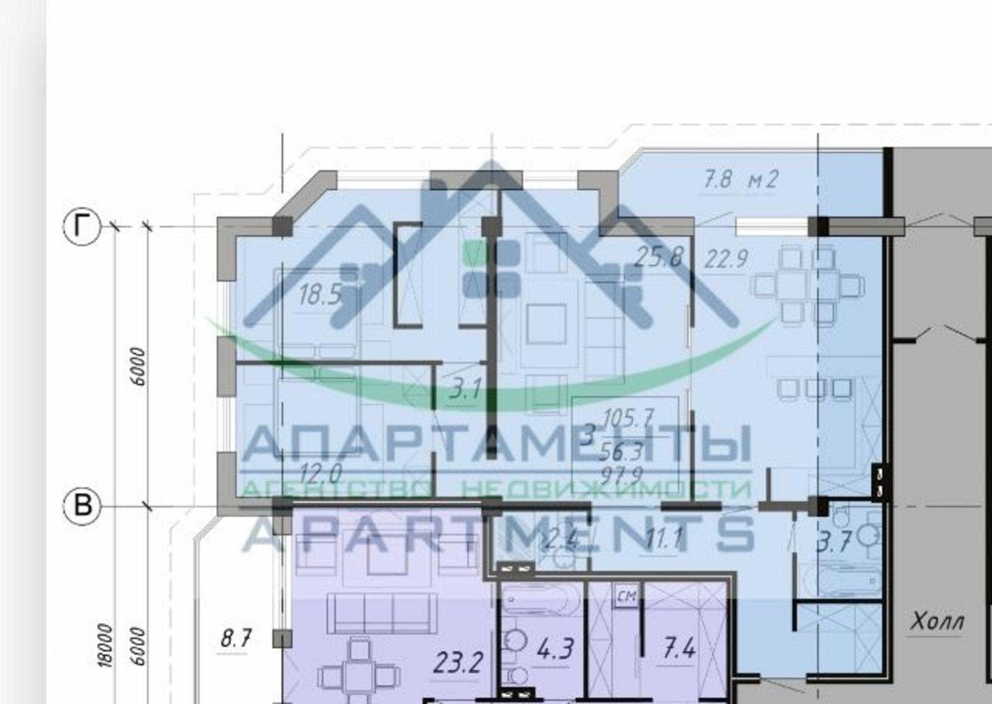 Купить квартиру за 10 992 000 рублей на Орджоникидзе ул