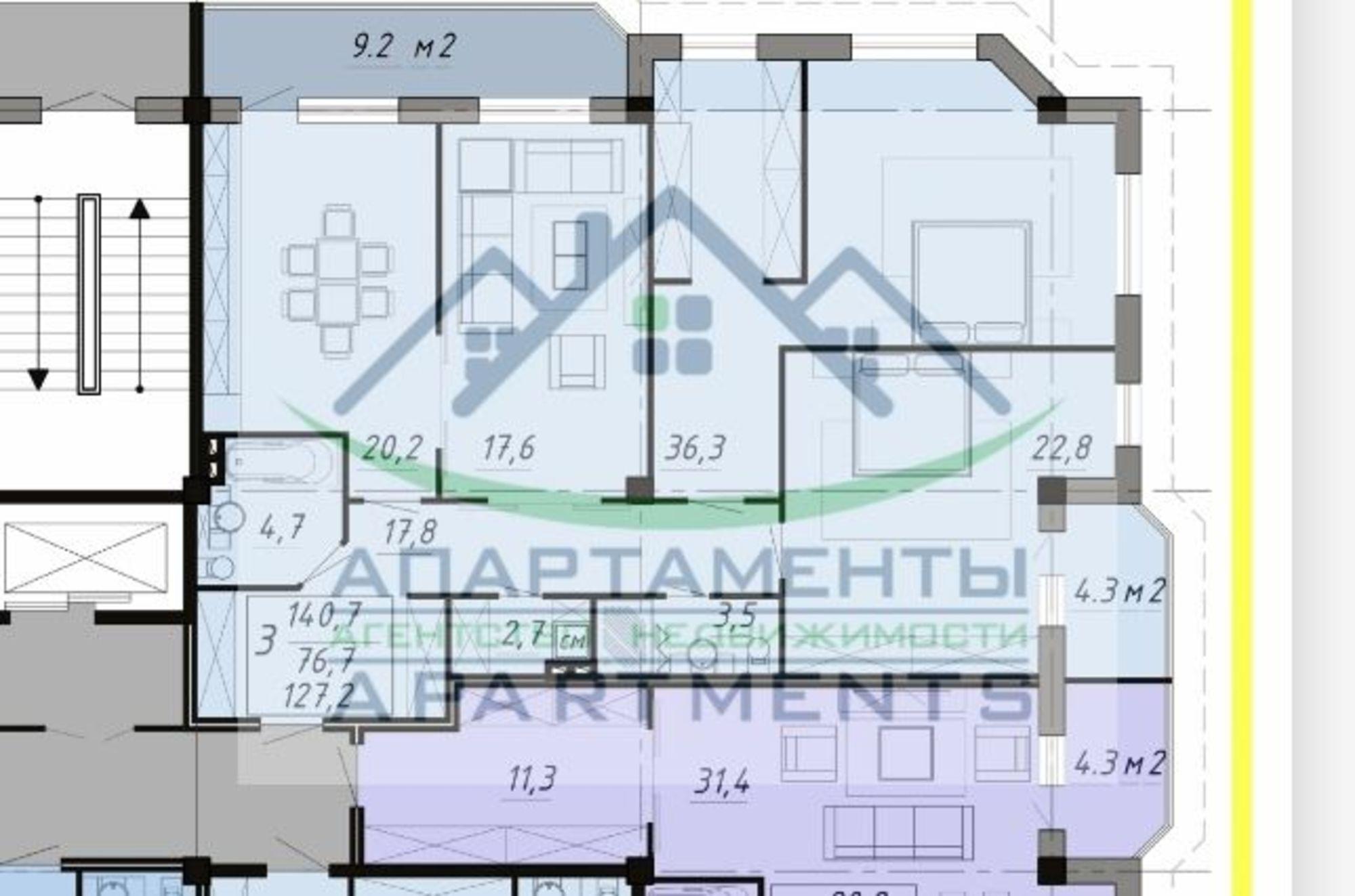 Купить квартиру за 14 632 000 рублей на Орджоникидзе ул