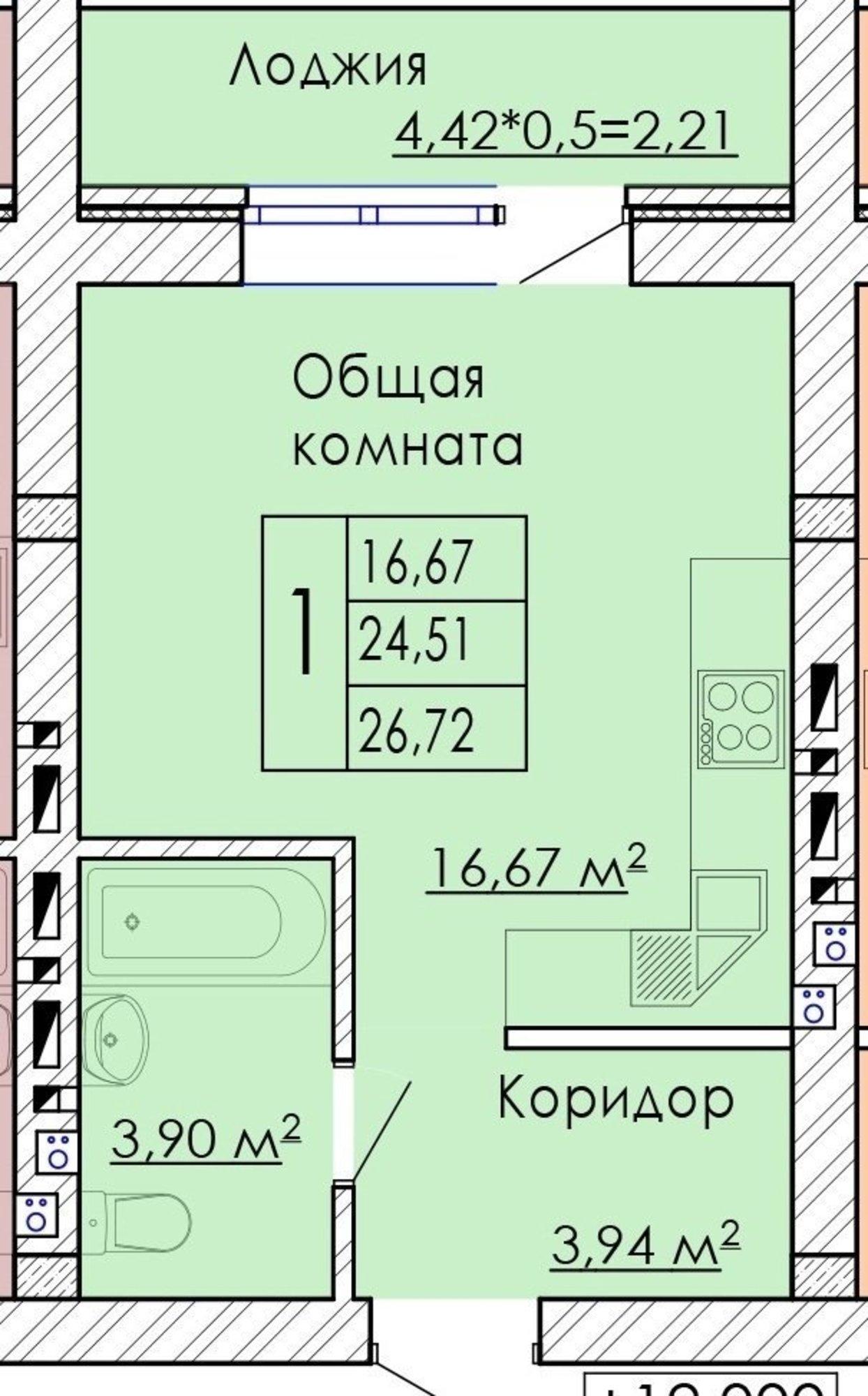 Купить квартиру за 2 600 000 рублей на Войсковая 10Б