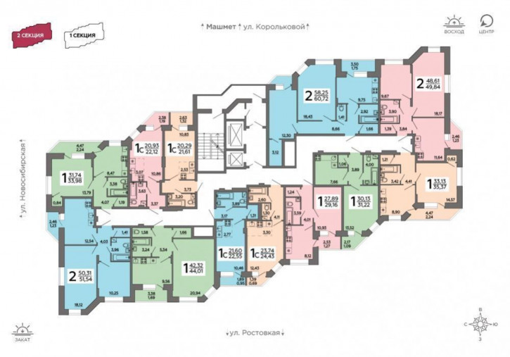 1-комн квартира в новом доме улица Ростовская, 73 Д
