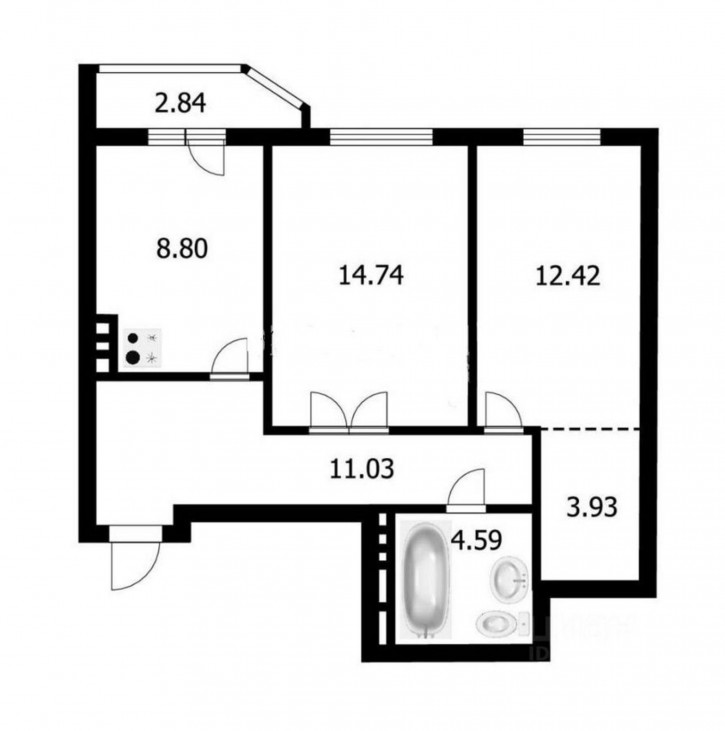 2-комн квартира ул. Вилюйская,8