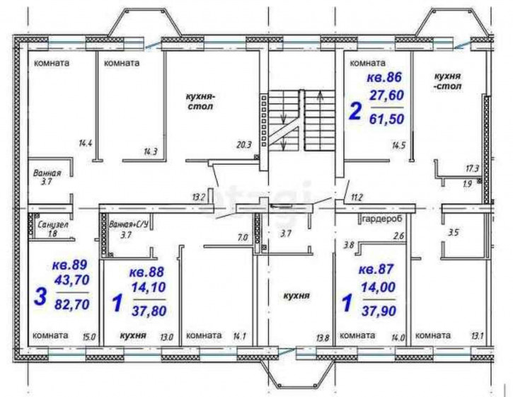 3-комн квартира в новом доме , 5