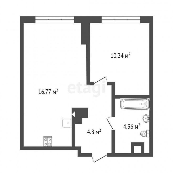 1-комн квартира Первооткрывателей, 6