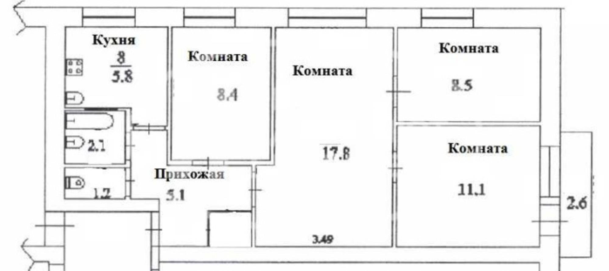 Купить квартиру за 3 100 000 рублей на улица 50 лет ВЛКСМ, 10