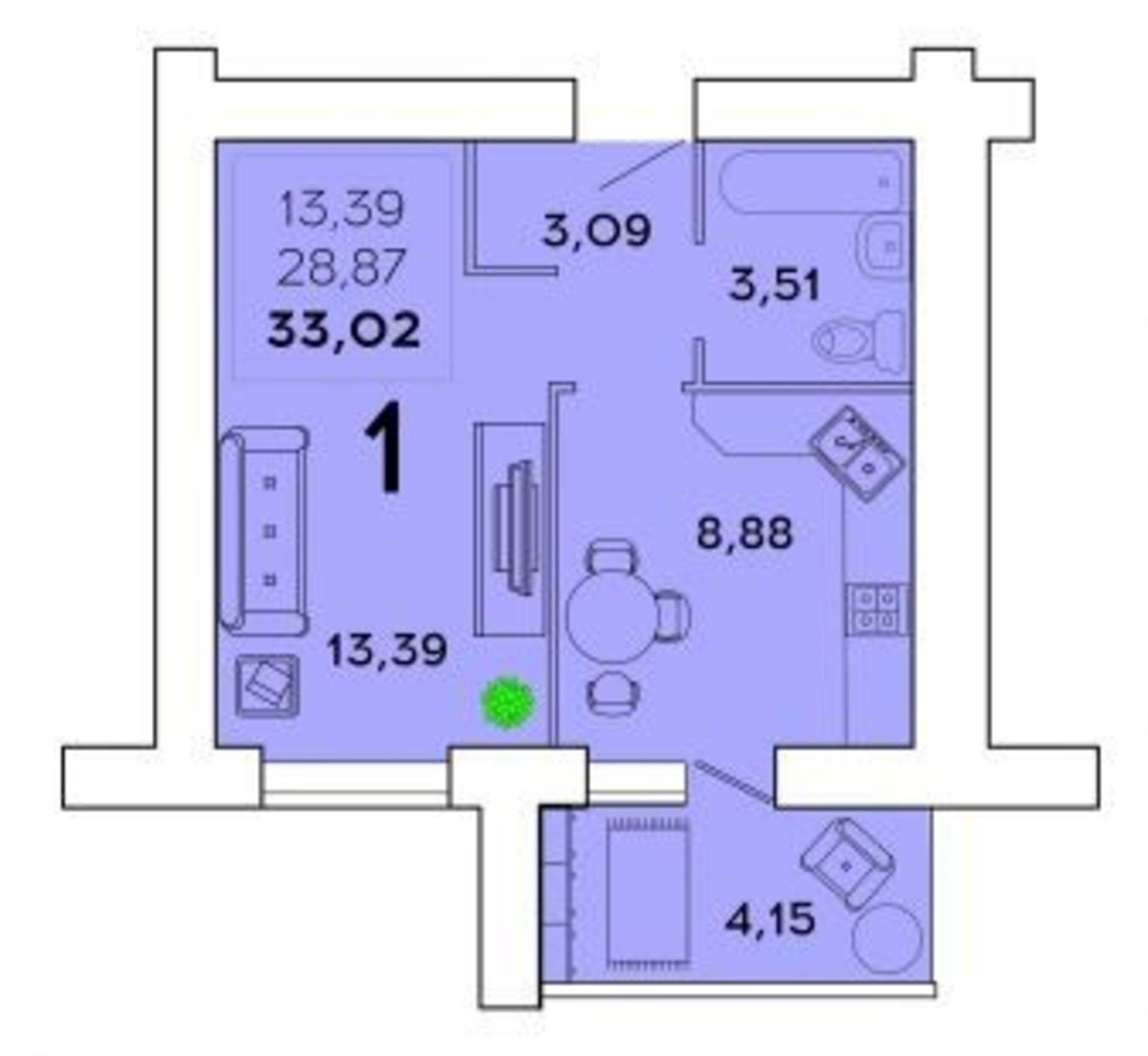 Купить квартиру за 2 905 760 рублей на г Пенза, ул Леонова, уч 4