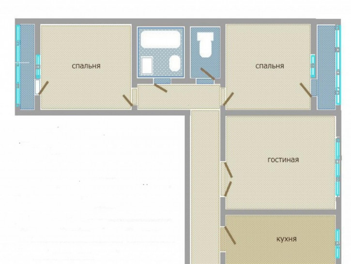 3-комн квартира Парус, 8