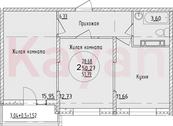 2-комн квартира в новом доме ул Богатырская