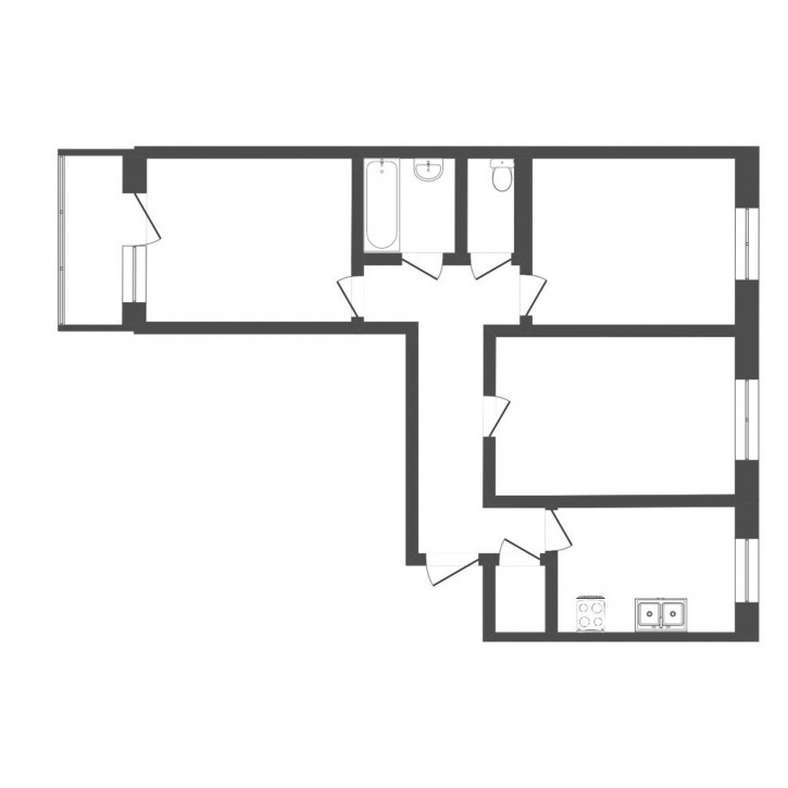 3-комн квартира Домостроителей, 34