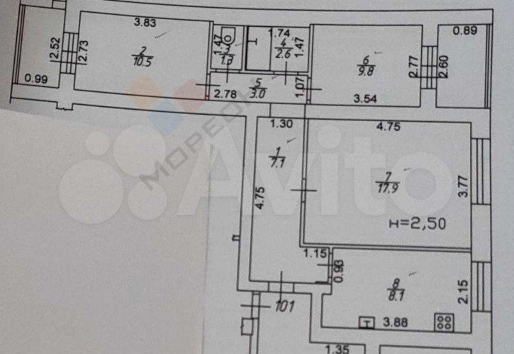 3-комн квартира Вишняковой ул, 51