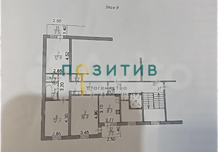 3-комн квартира Адмиральского ул, 8к5