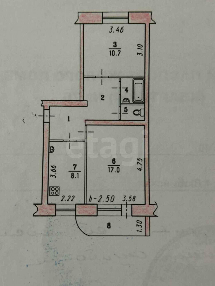 2-комн квартира Любинская 4-я, 46