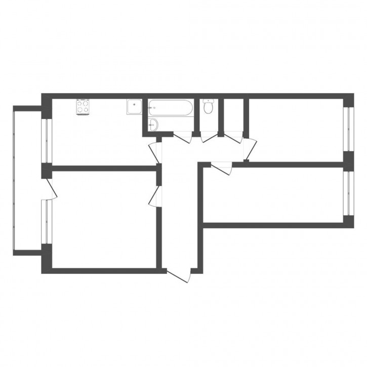 3-комн квартира Новая, 42