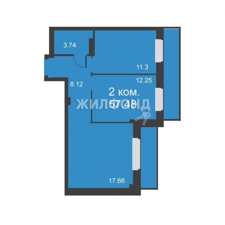 2-комн квартира Калинина улица, д.175в