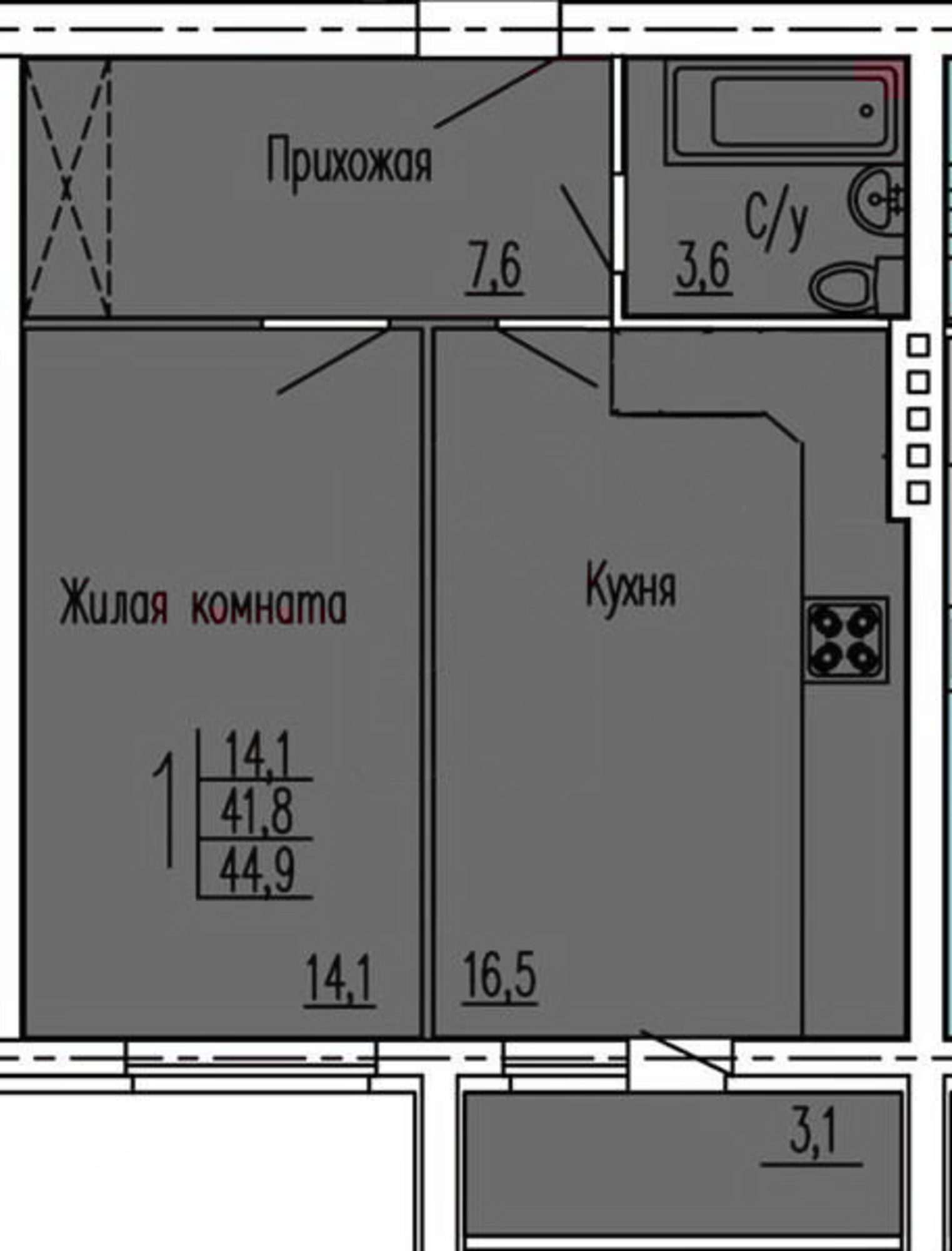 Купить квартиру за 3 234 000 рублей на Россия, Пенза, Первомайский район, посёлок Дубрава, жилой комплекс На Зеленодольской