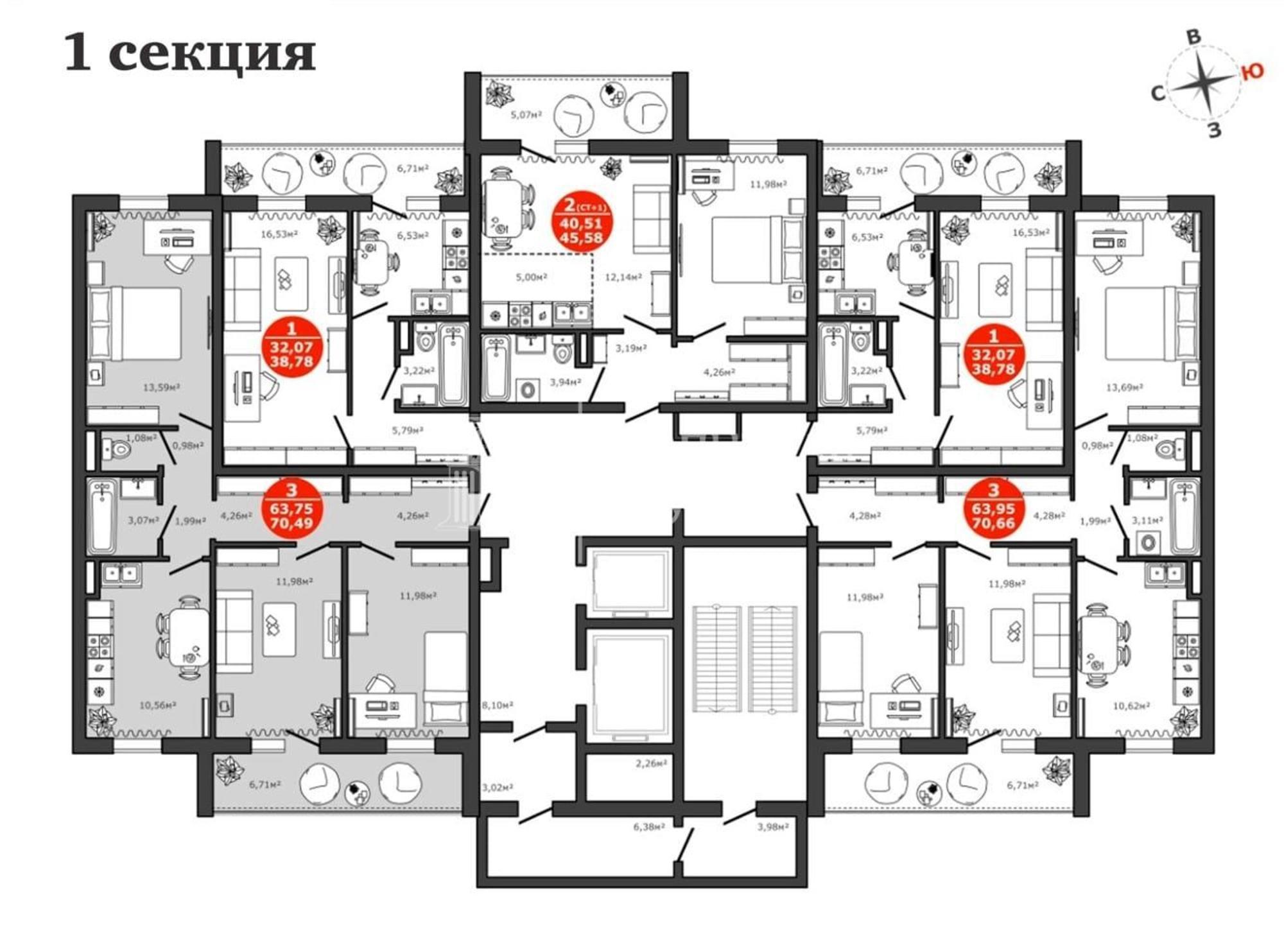 Купить квартиру за 6 400 000 рублей на ул Алматинская, 4