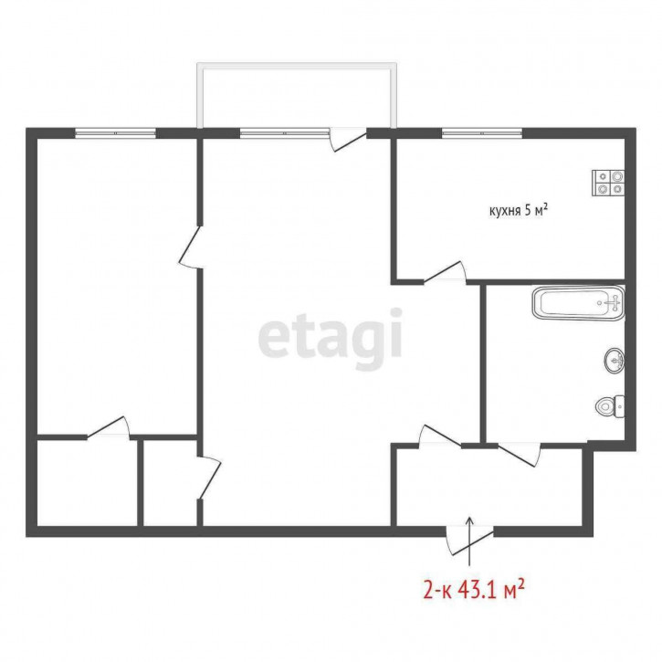 2-комн квартира Кунарская, 8