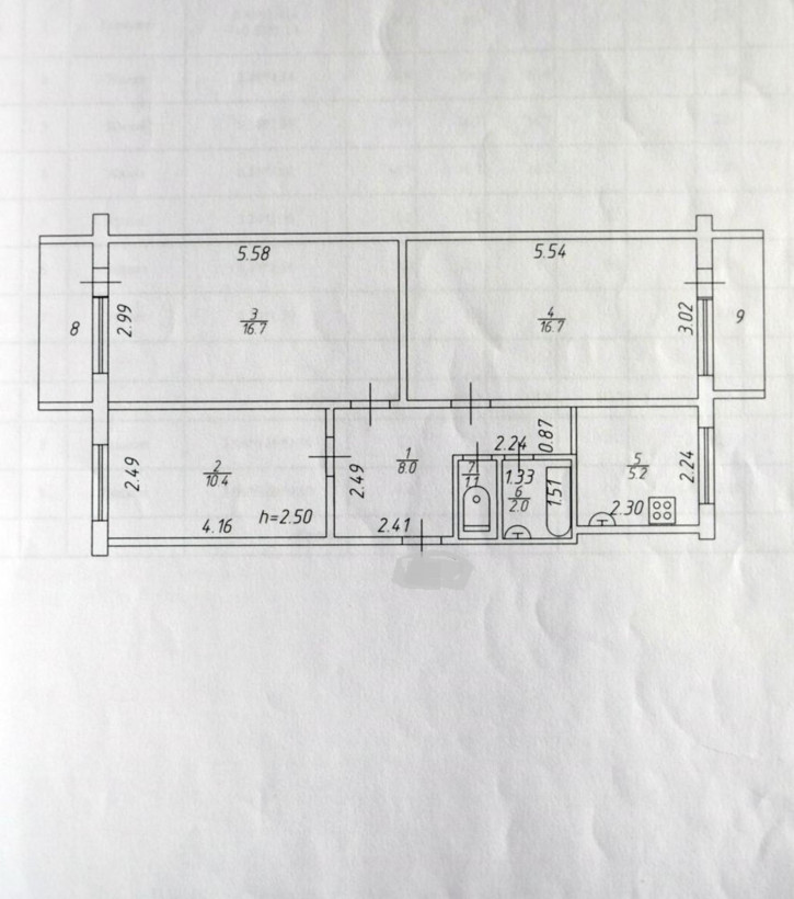 3-комн квартира Южный пер, 3