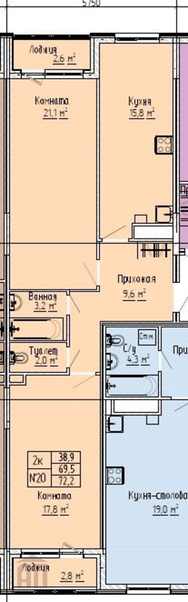 Купить квартиру за 6 761 000 рублей на 15 лет Октября ул, 52