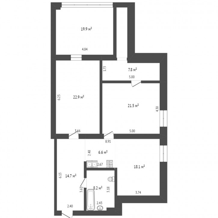 3-комн квартира Академический пр., 10