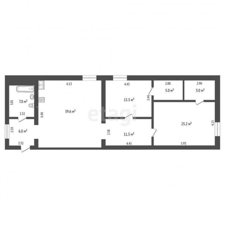 2-комн квартира Академический пр., 10