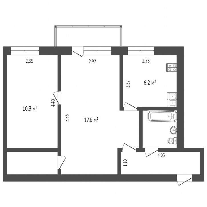 2-комн квартира Ямская, 50