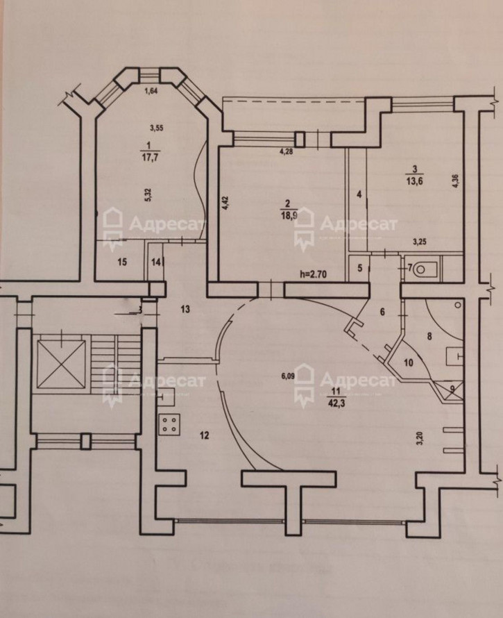 4-комн квартира пр-кт. Героев Сталинграда,  д.38