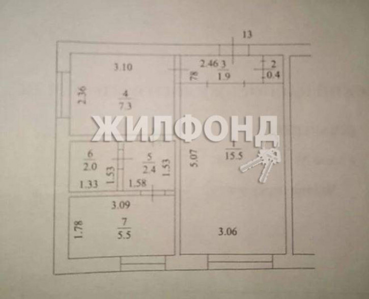 1-комн квартира Чехова улица, д.1