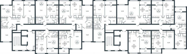2-комн квартира в новом доме Левитана ул, 76б