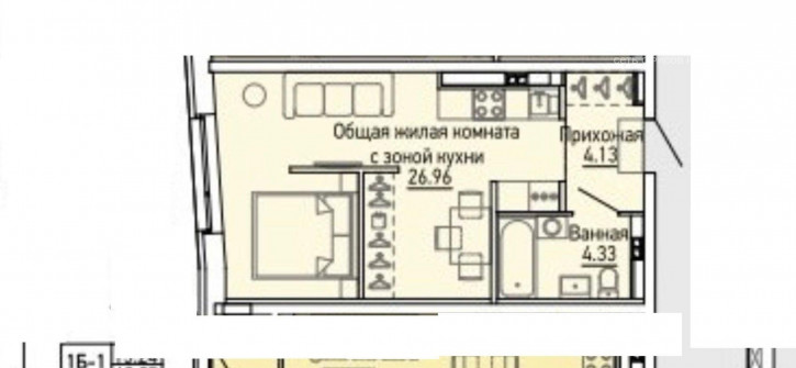 Студия ул. Кировградская, 4