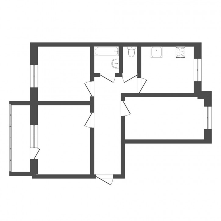 3-комн квартира Островского, 35