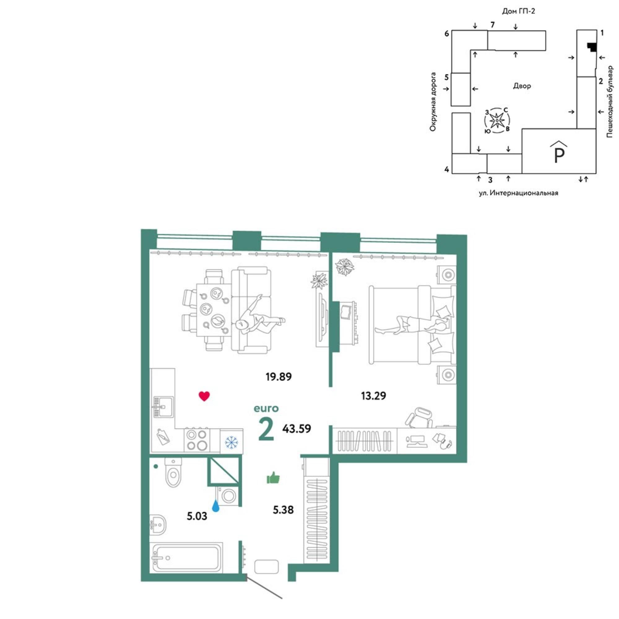Купить квартиру за 6 260 870 рублей на Интернациональная улица, 199к9