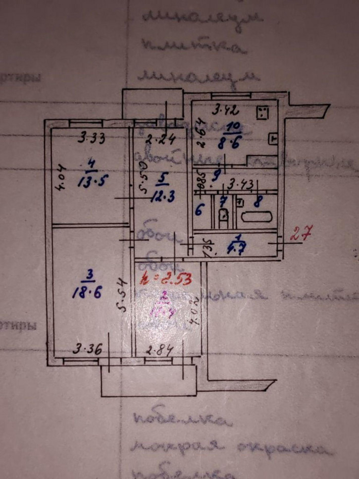 4-комн квартира Генерала Горбатова ул, 17а