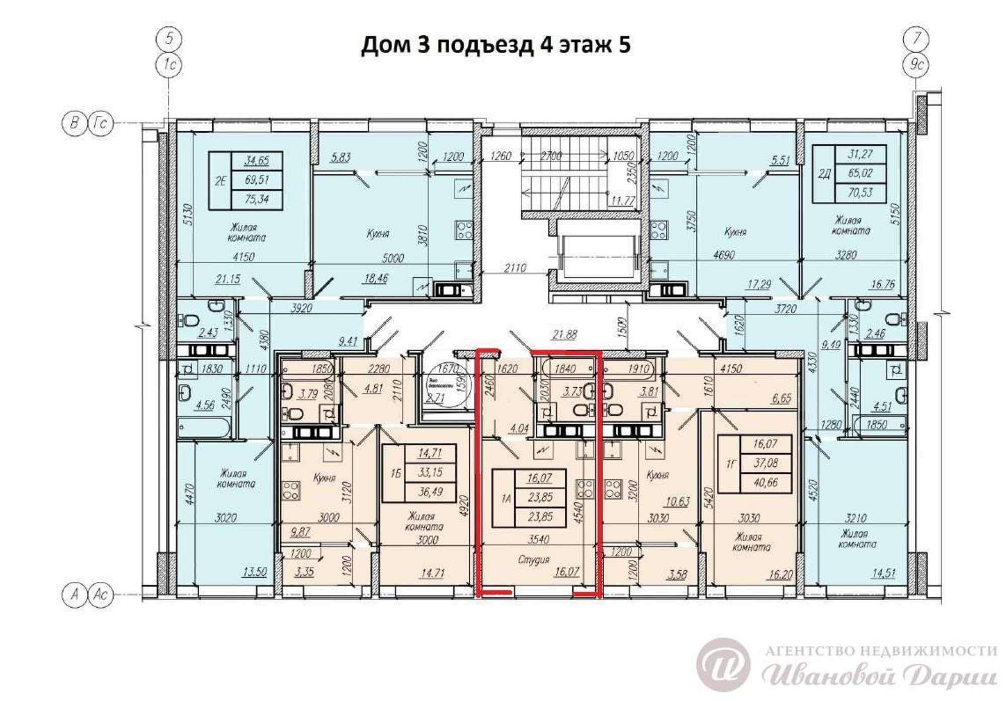 Купить студию за 5 170 000 рублей на Николая Панова улица, 14a
