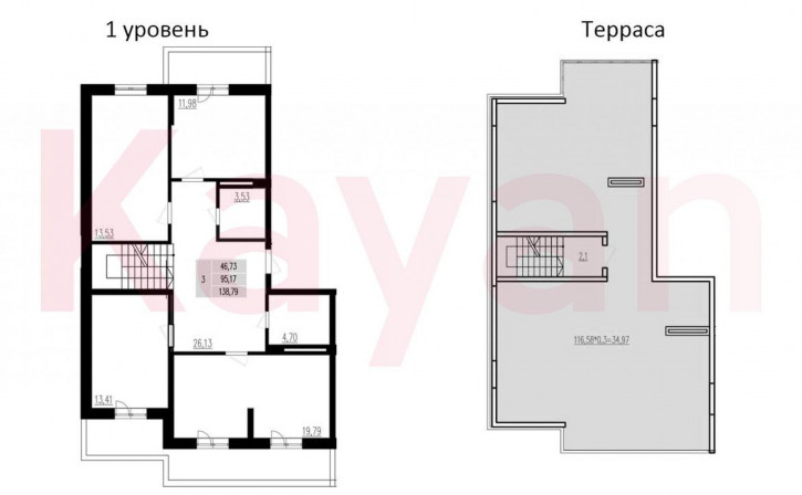 3-комн квартира в новом доме ул Базовская