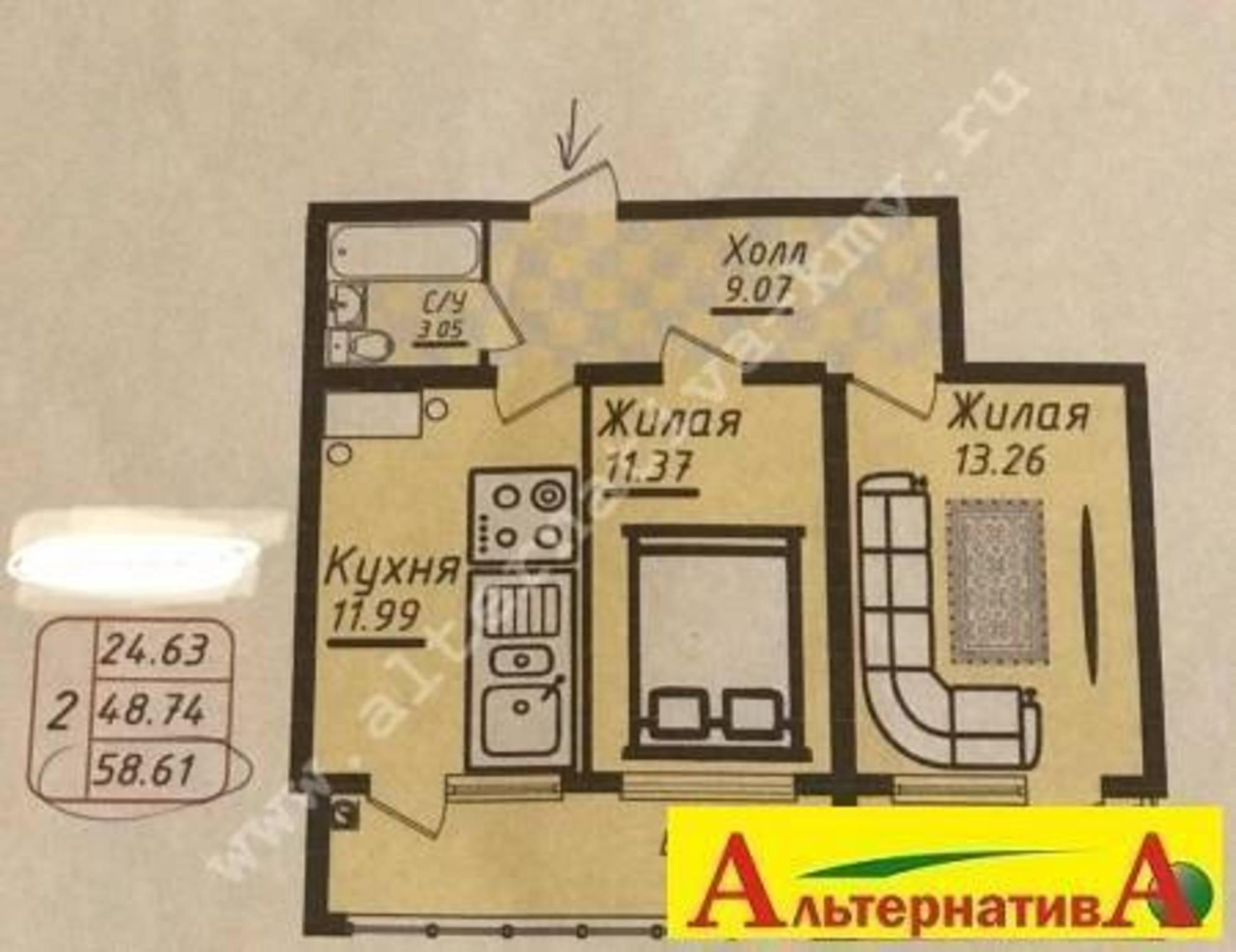 Купить квартиру за 14 800 000 рублей на Марцинкевича ул.