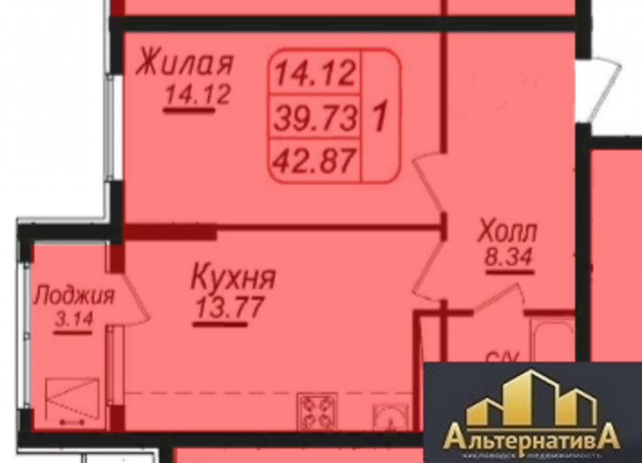 1-комн квартира Окопная ул.