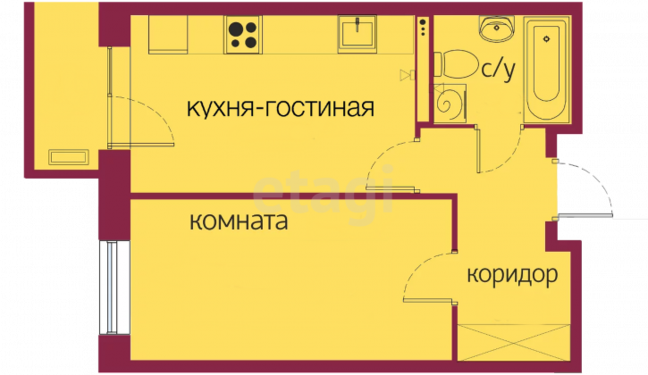 1-комн квартира 2-я Луговая, 22/1