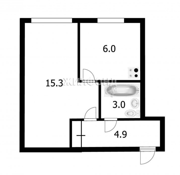 1-комн квартира Аэропорт улица, д.51