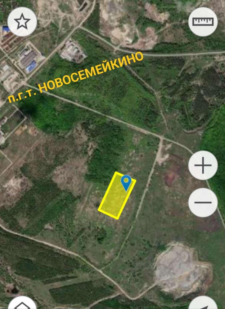 Земельный участок Новосемейкино посёлок городского типа