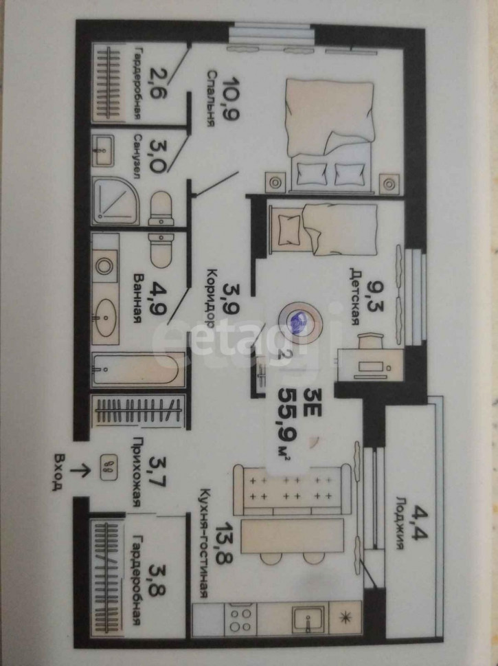 2-комн квартира в новом доме Новгородская, 9а
