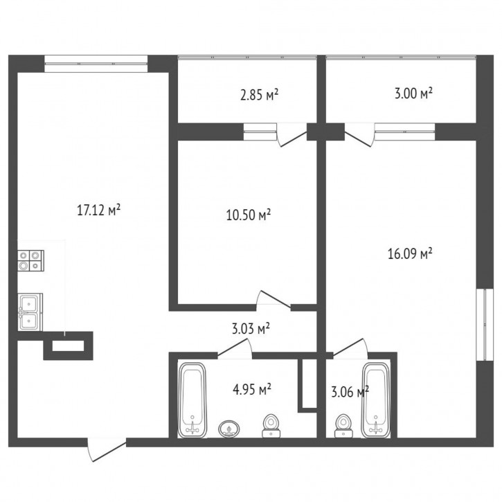 2-комн квартира Анатолия Клиндюка, 2