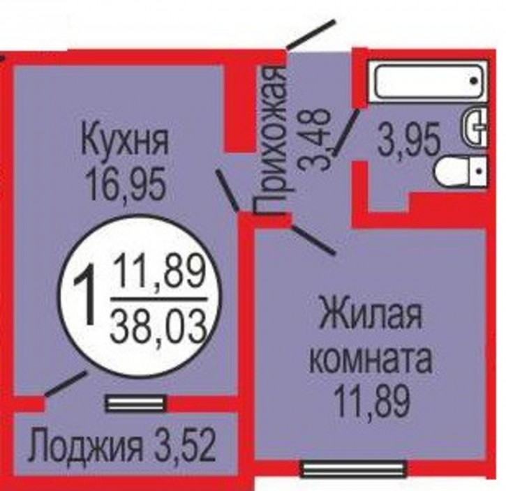 1-комн квартира Уральская улица, 2/24