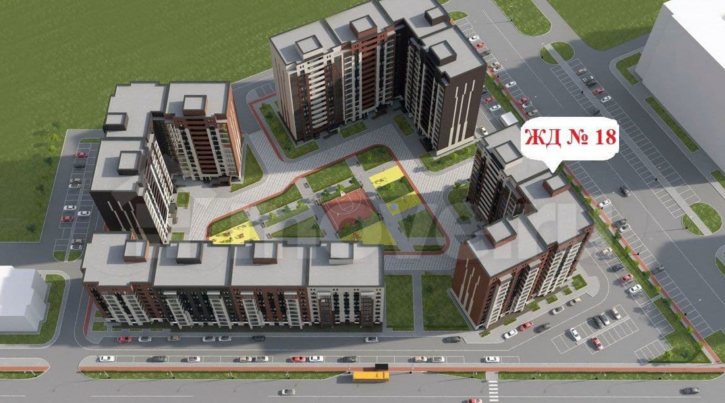 3-комн квартира в новом доме улица Ильи Глазунова, 4