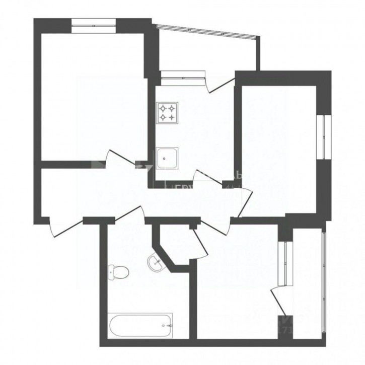 3-комн квартира ул Луначарского, 47