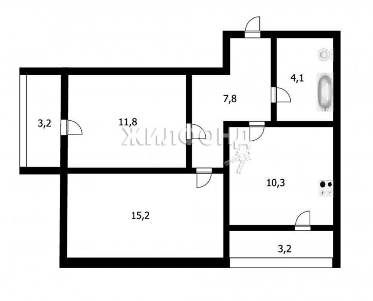 2-комн квартира Дзержинского проспект, д.247к3