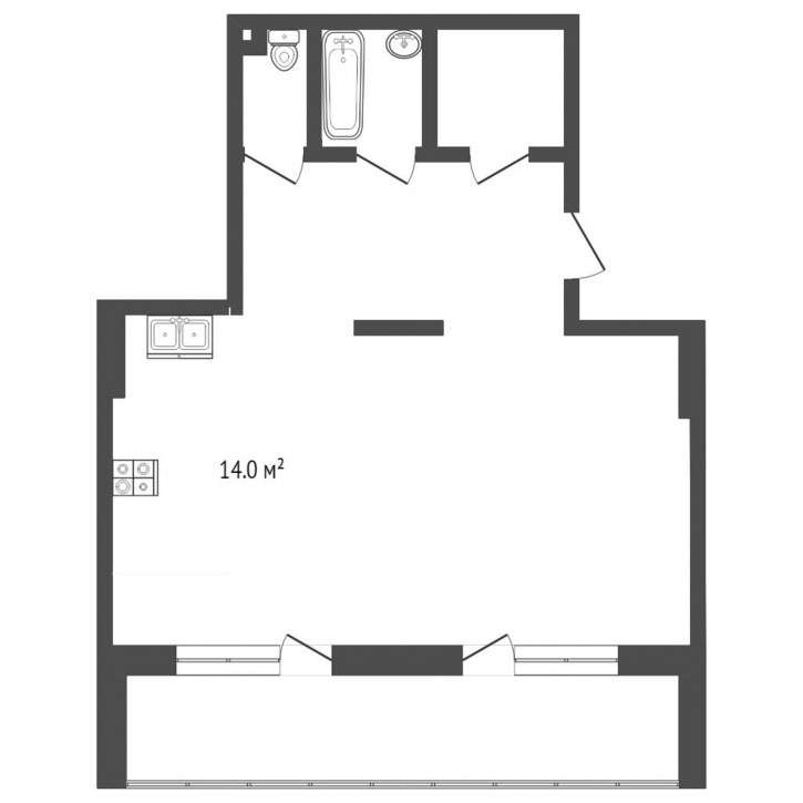 1-комн квартира Монтажников, 43