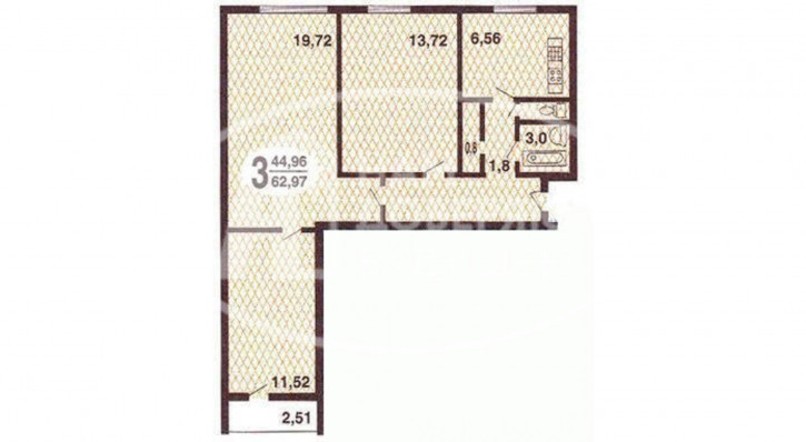 3-комн квартира улица Мира, 4